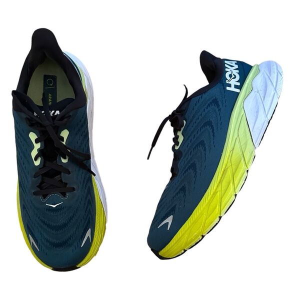 Hoka Other - Hoka Men's Arahi 6 Athletic Running Walking Shoes - Blue Graphite, Green, 9.5US